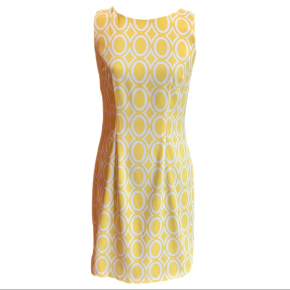 AGB Dresses & Skirts - AGB Dress Size 6 Yellow/White Sleeveless